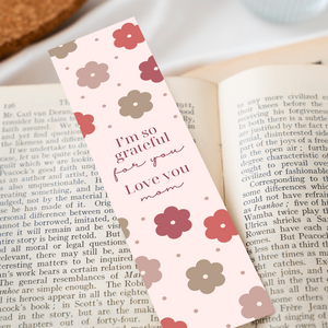 Love You Mom 8’X2’ Bookmark for Mom | Gift for Mothers
