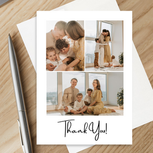 Personalized 5’X7’ Thank You Card Custom Your Photo Image Upload Your Text with 3 Images