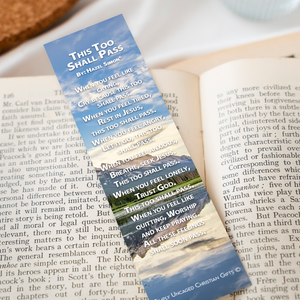 Christian Bookmark Packs This Too Shall Pass Poem, Inspirational Bookmarks