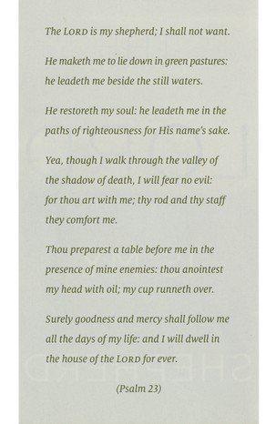 The Lord Is My Shepherd (KJV), Pack of 25 Tracts (Large Print)