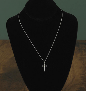 Mom Silver Plated Cross Necklace