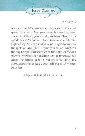 Jesus Calling Teal Devotional - Sarah Young