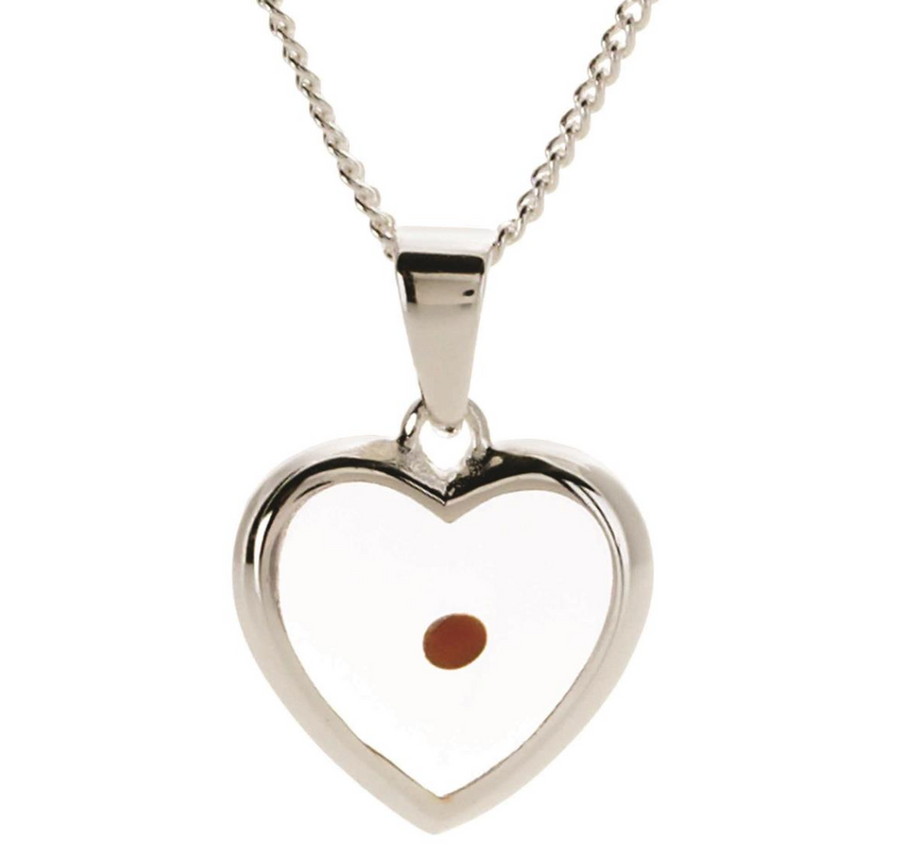 Mustard Seed Heart Silver Plated Necklace