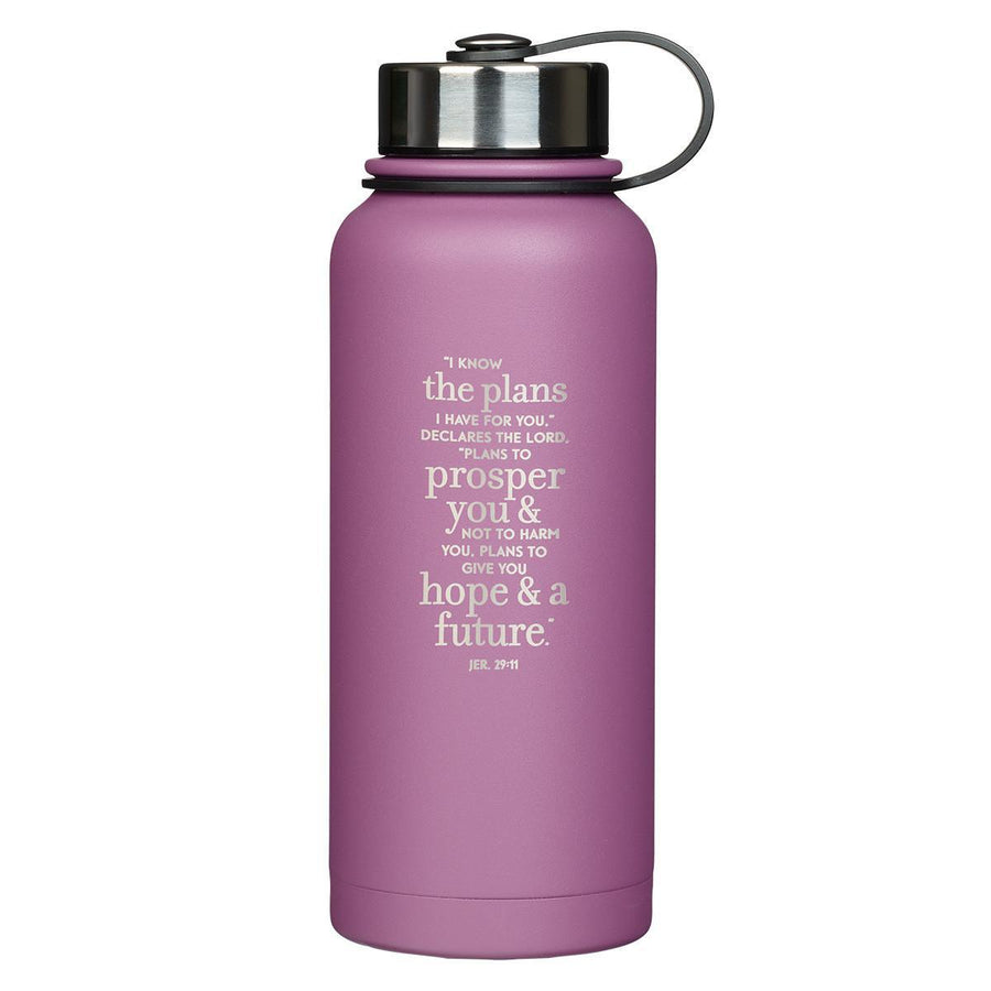 The Plans Jeremiah 29:11 Lilac Purple Stainless Steel Water Bottle