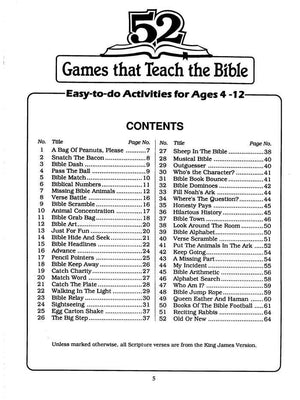 52 Games That Teach The Bible - Nancy Williamson