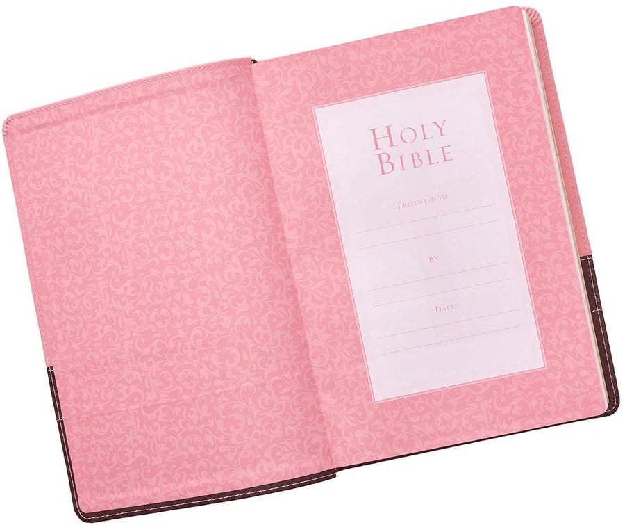 KJV Large Print Edition Two-Tone Pink/Brown Bible