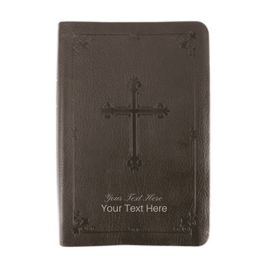 Personalized Custom Text Your Name NIV COMPACT Bible Brown Leathersoft