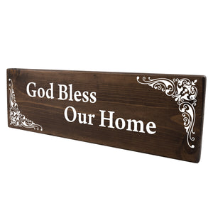 God Bless Our Home Wood Decor