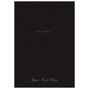 Personalized NKJV Reference Bible Center-Column Giant Print Red Letter Edition Leathersoft Black Holy Bible