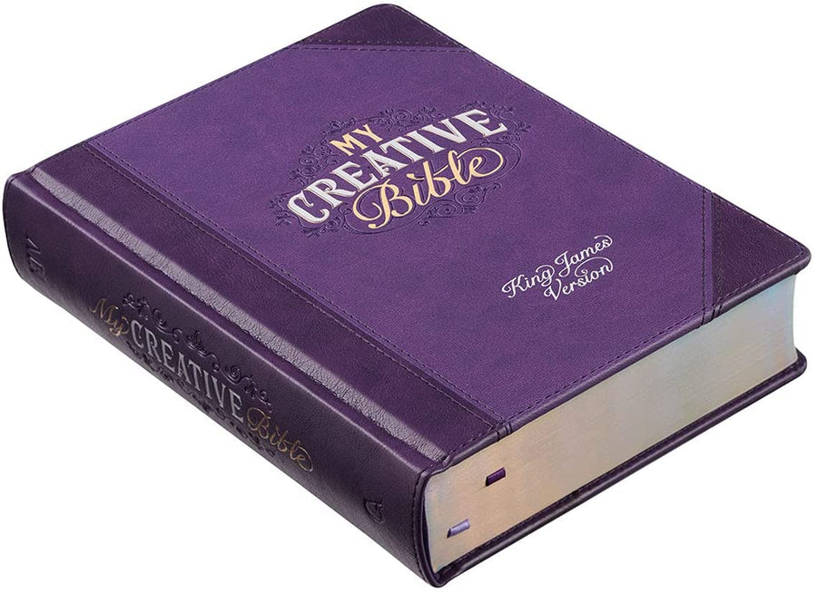 Personalized KJV My Creative Bible Purple Faux Leather Hardcover