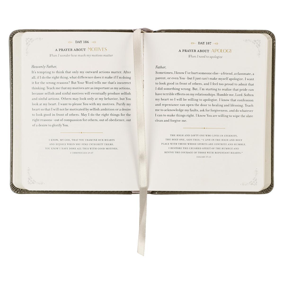 Daily Prayers for Graduates Gray Faux Leather Devotional (One Minute D ...