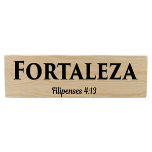 Fortaleza Filipenses 4:13 Spanish Wood Decor