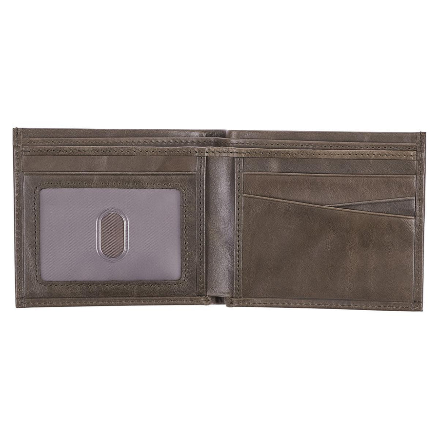 With God All Things Are Possible Matthew 19:26 Brown Genuine Leather Wallet