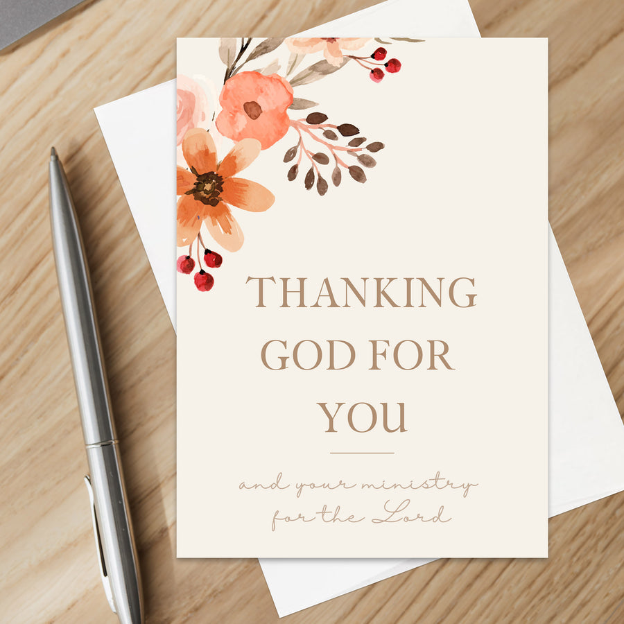 Ministry Appreciation Card for Pastor, Minister, Church Staff, Volunteers, Ministry Appreciation Gift Card for Ministers