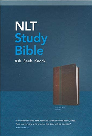 Personalized NLT Study Bible TuTone LeatherLike Slate