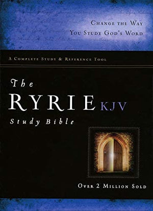 Personalized The Ryrie KJV Study Bible Bonded Leather Black Red Letter
