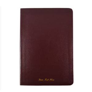 Personalized NASB 1995 Text Thinline Large Print Bible Red Letter Edition Burgundy Bonded Leather