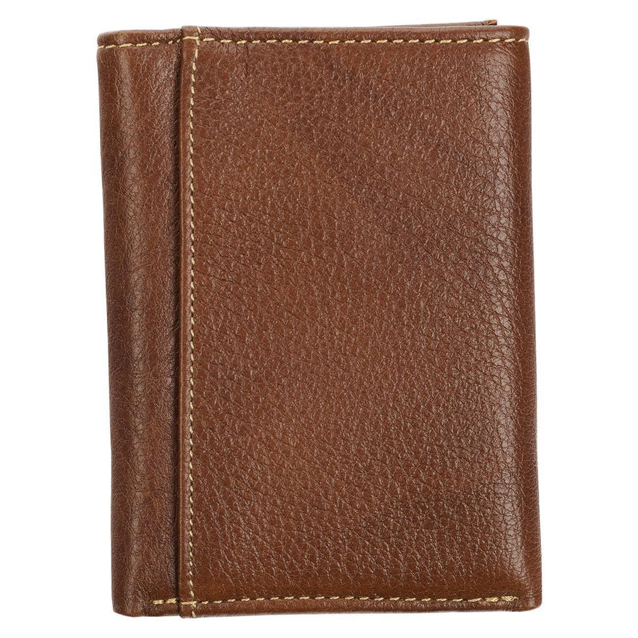 Names of Jesus Brown Full Grain Leather Trifold Wallet