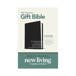 Personalized Custom Text Your Name NLT Premium Gift Bible LeatherLike Black New Living Translation