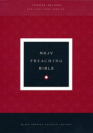 Personalized NKJV Preaching Bible Premium Calfskin Leather Black Comfort Print