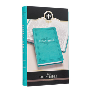Personalized Custom Text Your Name KJV Holy Bible Gift Edition LuxLeather Turquoise King James Version