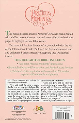 Personalized ICB Precious Moments Holy Bible Leathersoft Pink