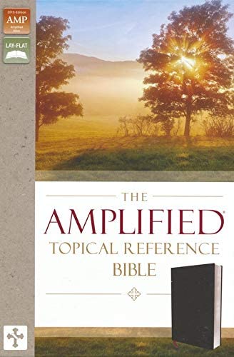 Personalized The Amplified Topical Reference Bible Bonded Leather Black