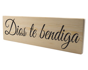 Dios Te Bendiga Spanish Wood Decor