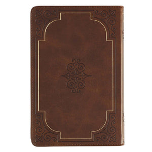 Walking With God Brown Faux Leather Devotional - David Jeremiah