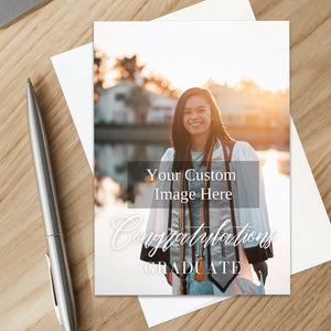 Personalized Christian Graduation Card Custom Your Photo Image Upload Your Text Greeting Card