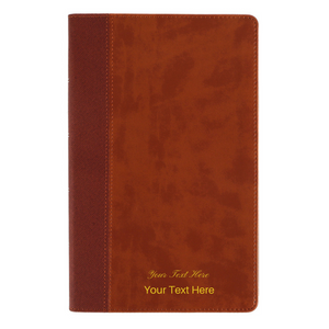 Personalized NIV Personal Size Bible Large Print Leathersoft Brown Comfort Print