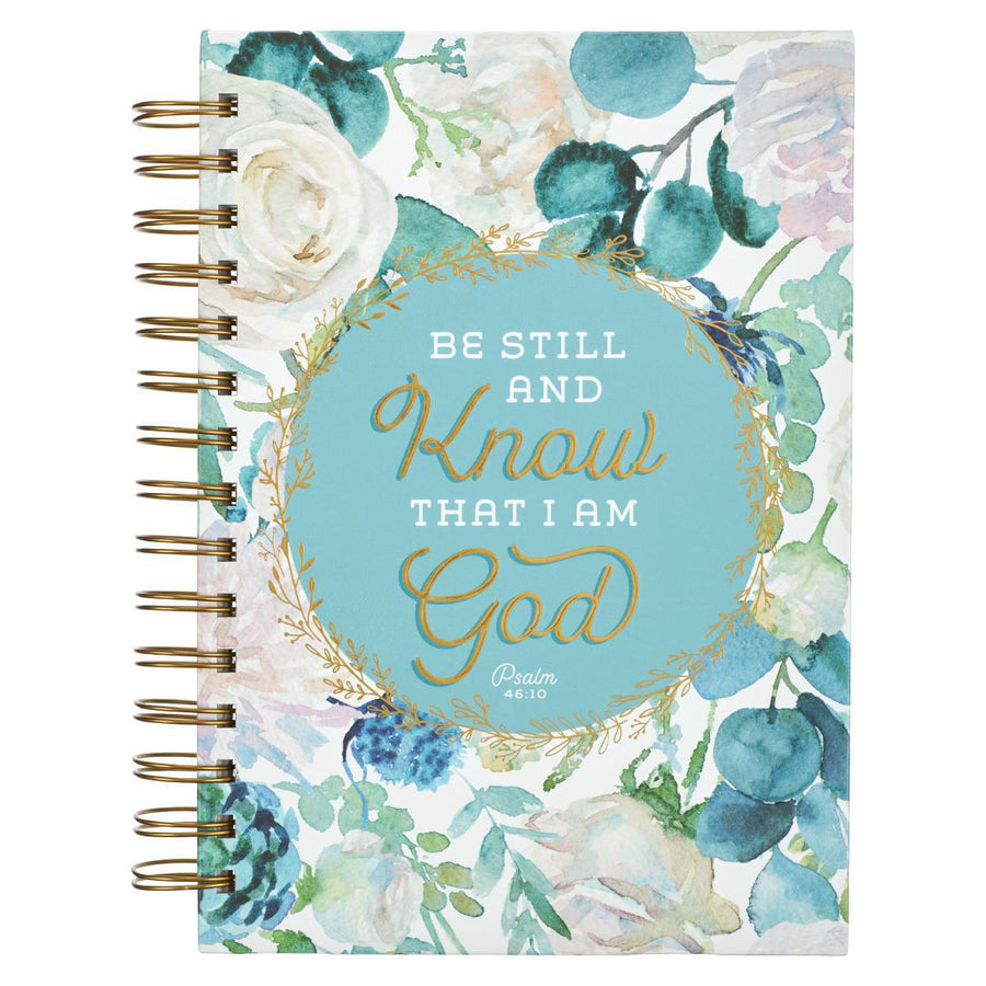 Be Still and Know Psalm 46:10 Teal Wire-bound Journal