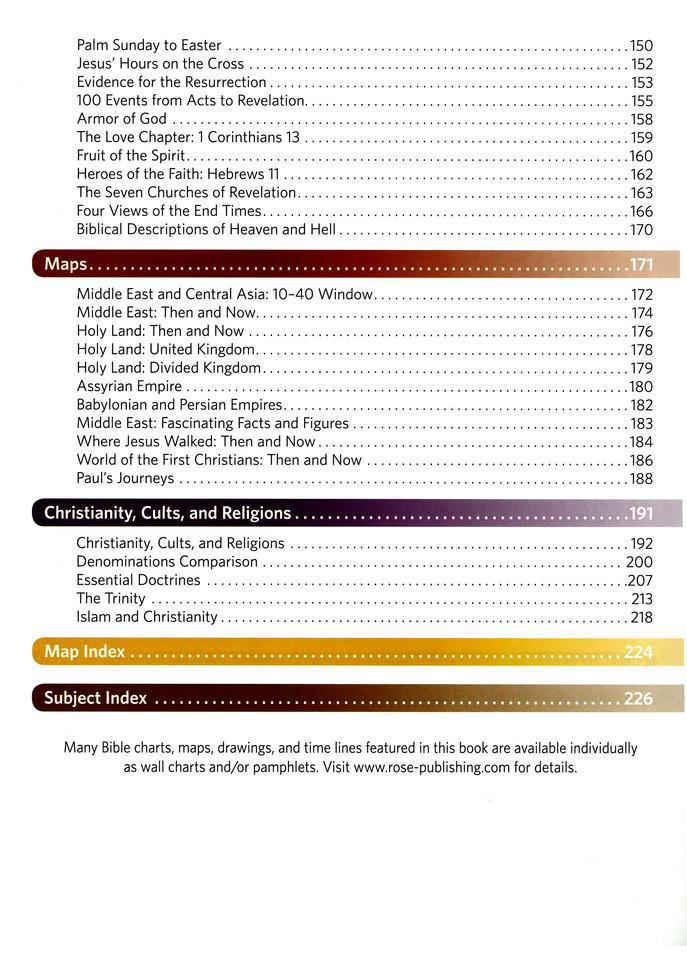 Rose Book of Bible Charts, Maps & Time Lines 10th Anniversary Edition