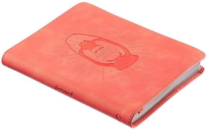 Personalized Let Your Light Shine Coral Handy-Size Faux Leather