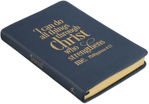 Personalized I Can Do All Things Full Grain Leather Journal Philippians 4:13