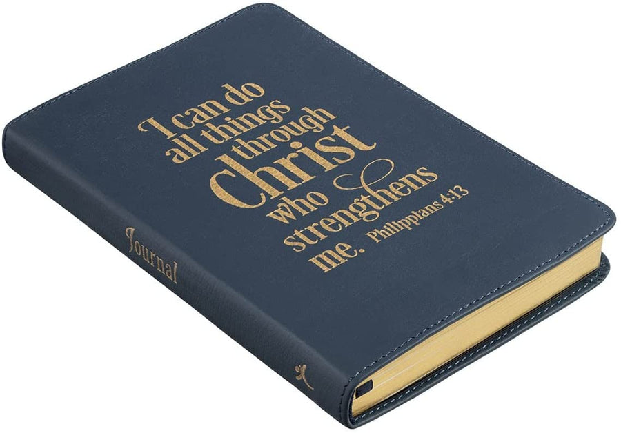 Personalized I Can Do All Things Full Grain Leather Journal Philippians 4:13