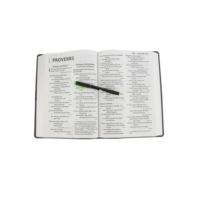 Personalized NIV Super Giant Print Reference Bible Leathersoft Gray