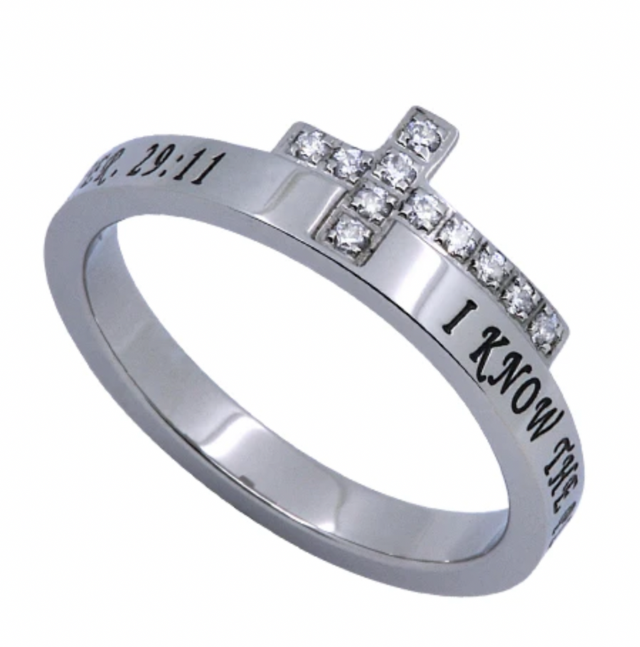 I Know The Plans Jeremiah 29:11 - Women's Just the Cross Ring