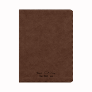 Personalized Custom Text Your Name KJV Single-Column Wide-Margin Bible Brown LeatherTouch