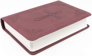 Personalized NIV Compact Bible Burgundy LeatherSoft w/Cross