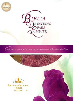 Personalized Reina Valera 1960 Biblia de Estudio para la Mujer Leathersoft Rosado Floral (SPANISH)