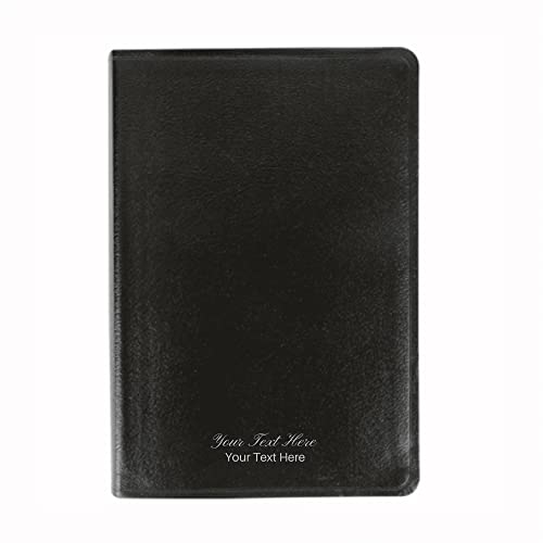 Personalized Custom Text Your Name NIV Life Application Study Bible Third Edition Large Print Black Bonded Leather Red Letter Edition