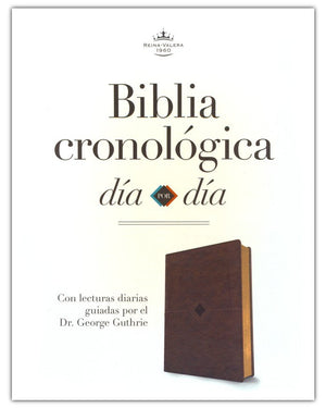 Personalized RVR 1960 Biblia Cronológica día por día marrón símil piel (Spanish Edition)