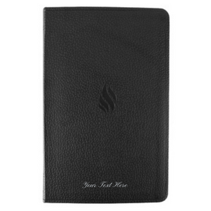 Personalized Custom Text Your Name ESV Premium Gift Holy Bible TruTone Midnight Flame Black English Standard Version
