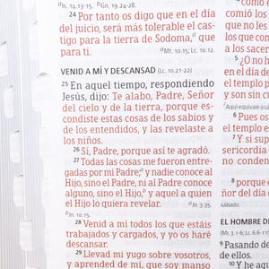 Personalized RVR 1960 Biblia Letra Grande Tamaño Manual, Azul Marino Piel (Spanish Edition)