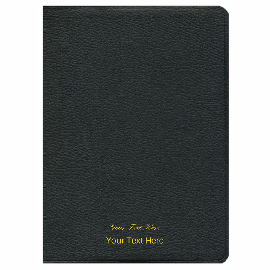 Personalized The Ryrie NAS Study Bible Black Genuine Leather Red Letter Indexed