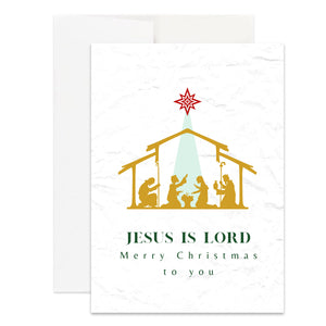 Christian Jesus Is Lord Card for Christmas