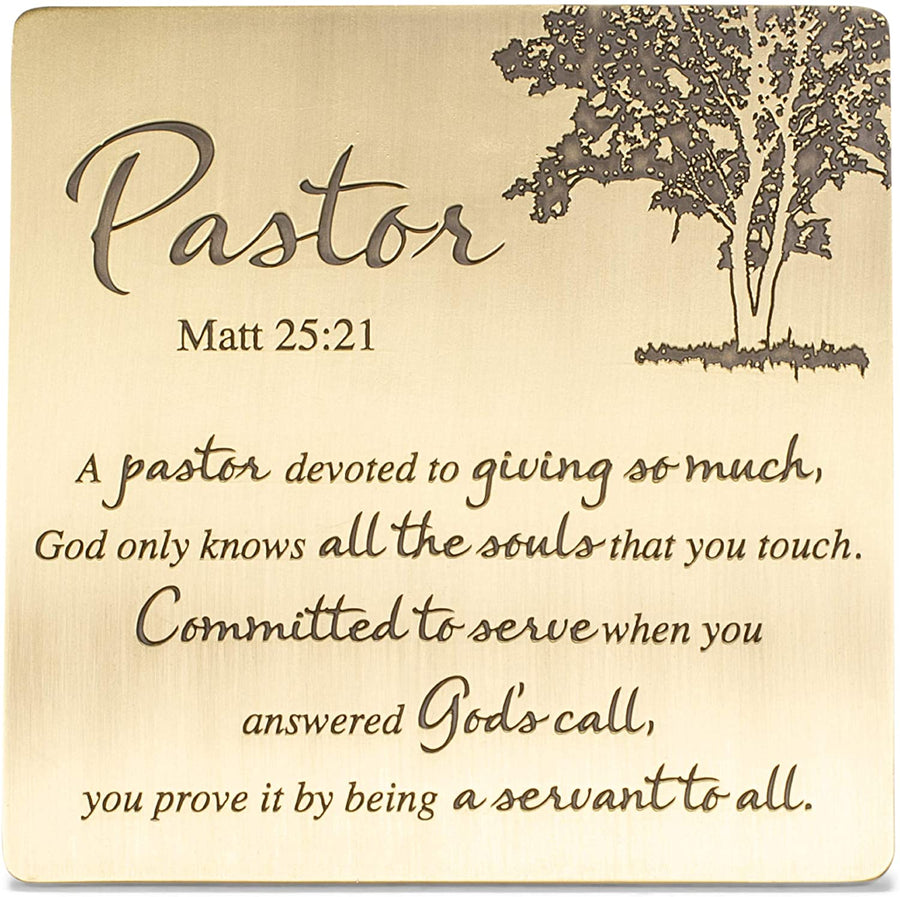 Servant to All Matthew 25:21 Pastor Plaque