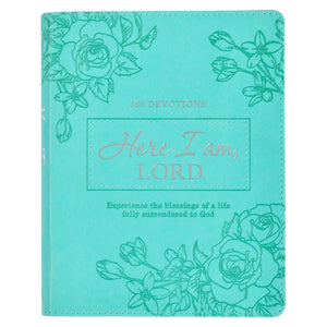 Here I Am, LORD Teal Faux Leather Devotional