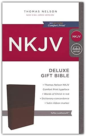 Personalized NKJV Deluxe Gift Bible Leathersoft Toffee Comfort Print
